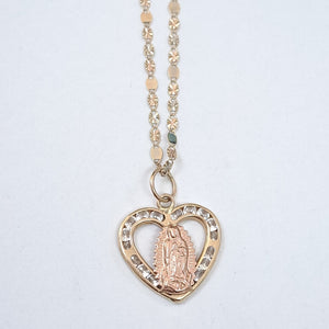 CADENA, MEDALLA RELIGIOSA ORO 10 K 2.7 GRMS (SEMINUEVO)