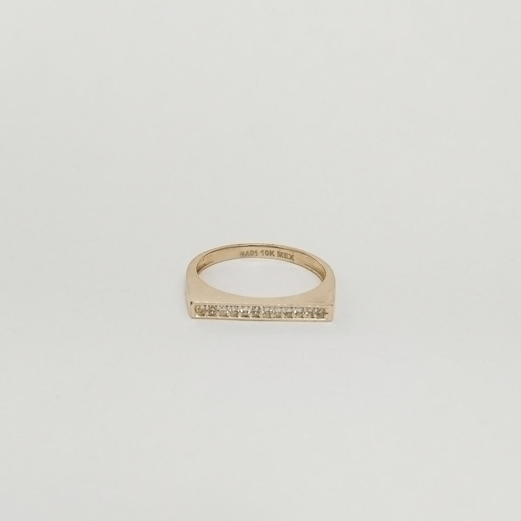 ANILLOS C/CIRCONIA ORO 10K TALLA 7 1.8 GR (NUEVO)