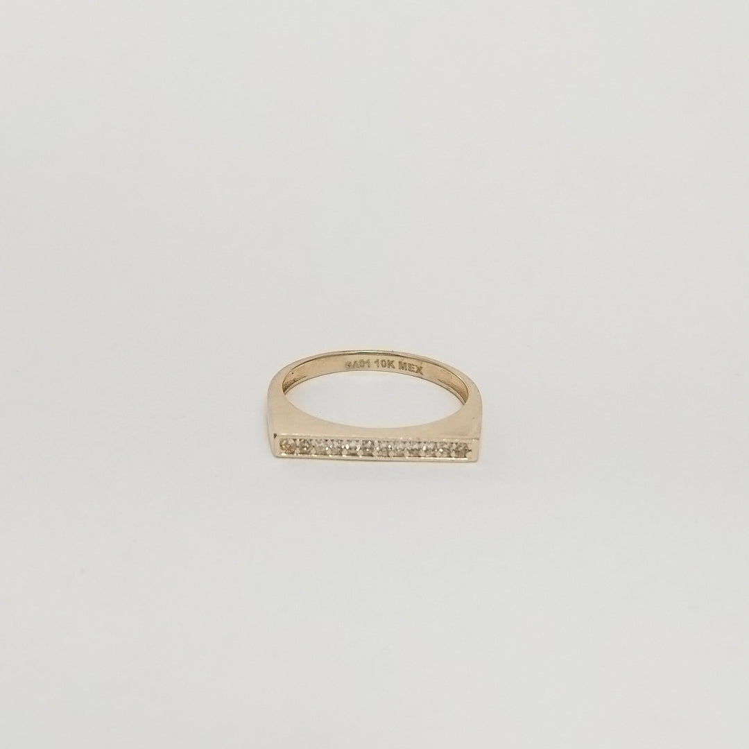 ANILLOS C/CIRCONIA ORO 10K TALLA 7 1.8 GR (NUEVO)