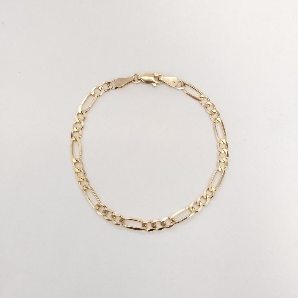 PULSERAS TEJIDO 3X1 ORO 14K 18 CM 4.2 GR (NUEVO)
