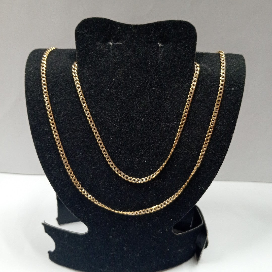 CADENAS BARBADA DIAMANTADA ORO 14K 60 CM 6.2 GR (NUEVO)