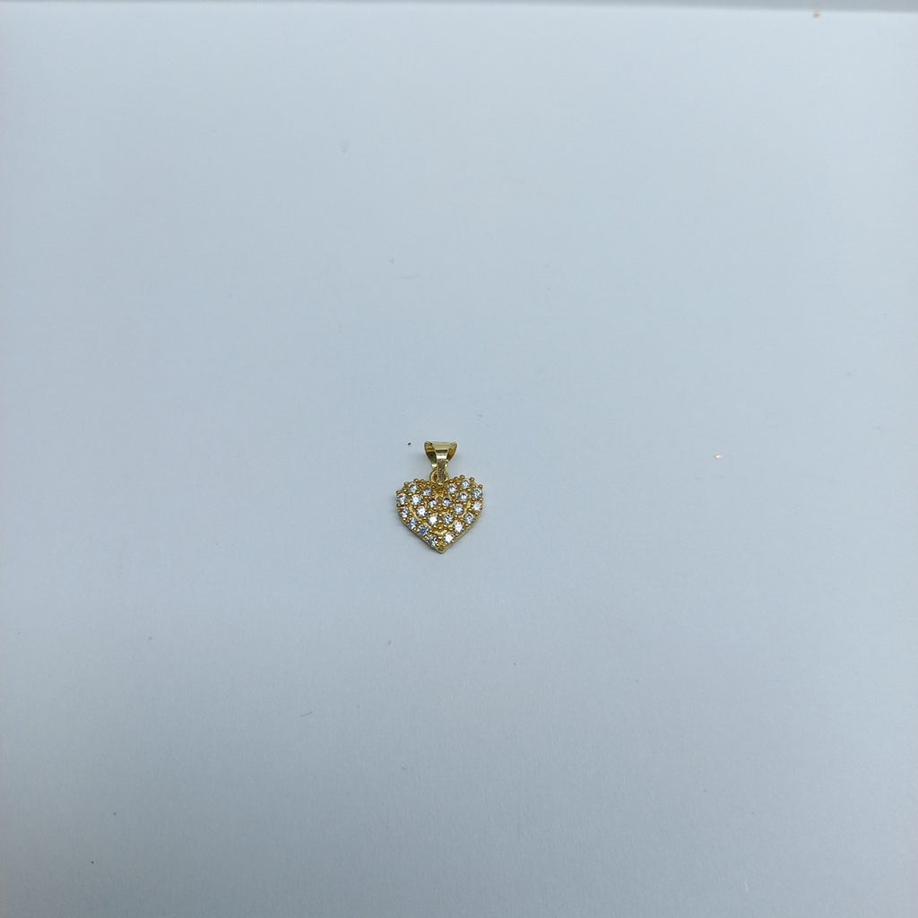 DIJES CORAZON C/CIRCONIA ORO 10K 0.7 GR (NUEVO)