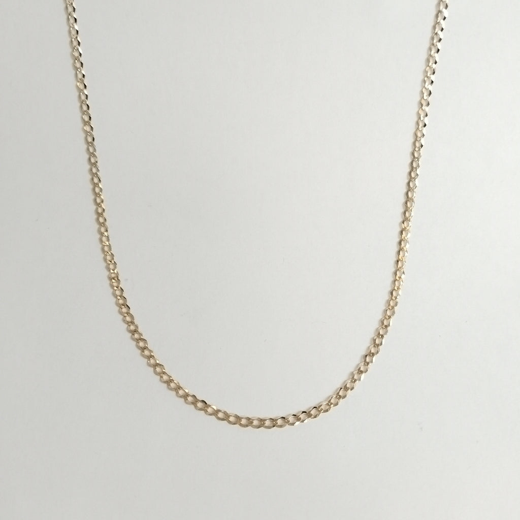CADENAS TEJIDO BARBADA ORO 14K 60 CM 5.4 GR (NUEVO)