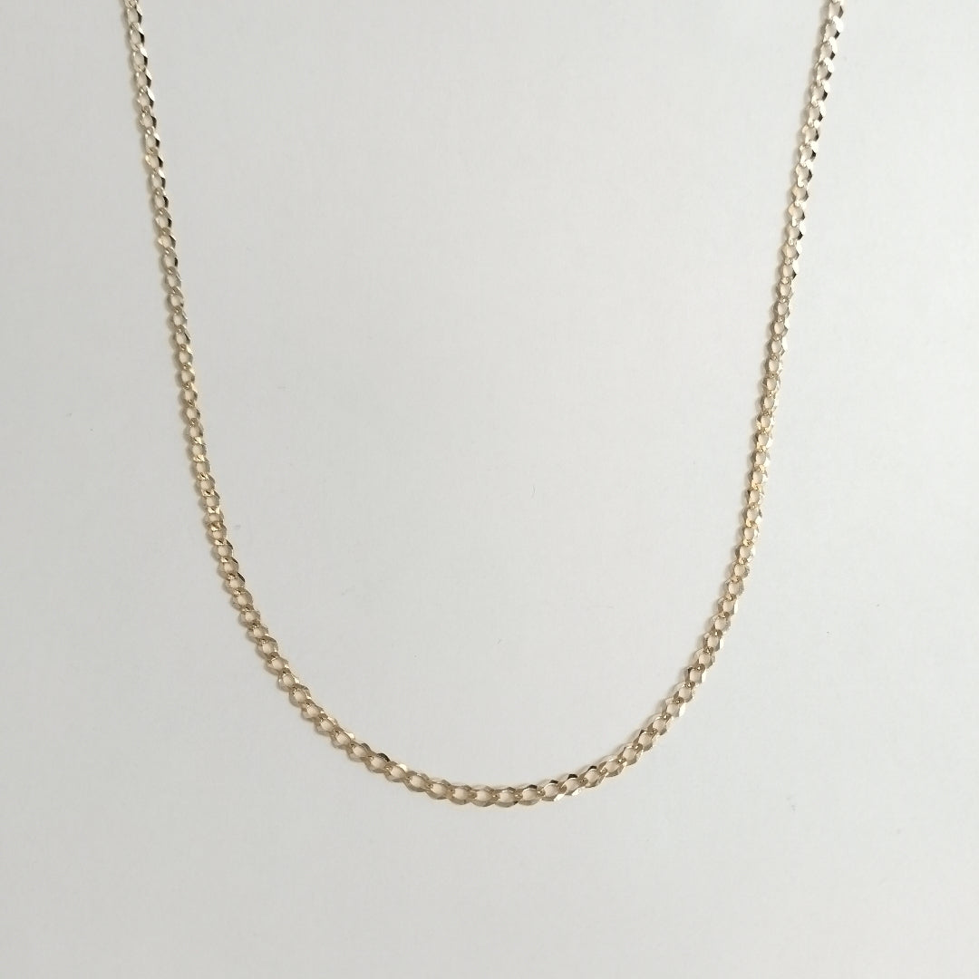 CADENAS TEJIDO BARBADA ORO 14K 60 CM 5.4 GR (NUEVO)
