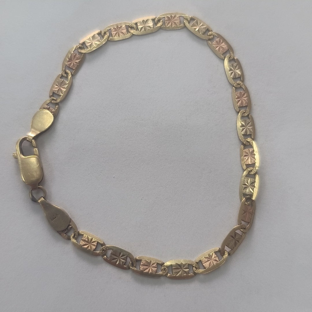 PULSERA ORO, ORO COMBINADO 14 K 5.4 GRMS (SEMINUEVO)