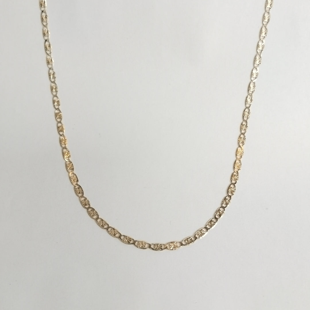 CADENAS TEJIDO GUCHI ORO 14K 55 CM 7.2 GR (NUEVO)