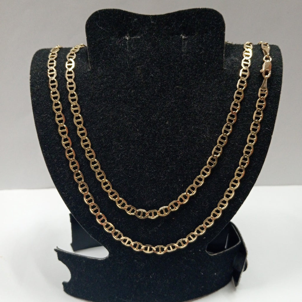 CADENAS TEJIDO MARINERA ORO 14K 60 CM 8.8 GR (NUEVO)
