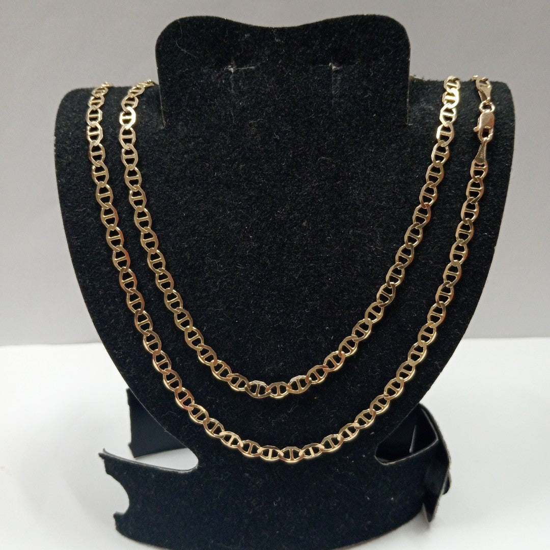 CADENAS TEJIDO MARINERA ORO 14K 60 CM 8.8 GR (NUEVO)