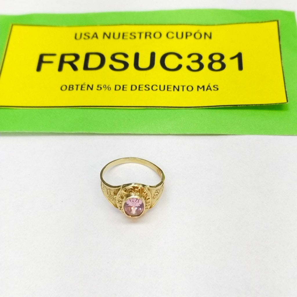 ANILLO DE GRADUACIÓN ORO 10 K 2.1 GRMS (SEMINUEVO)