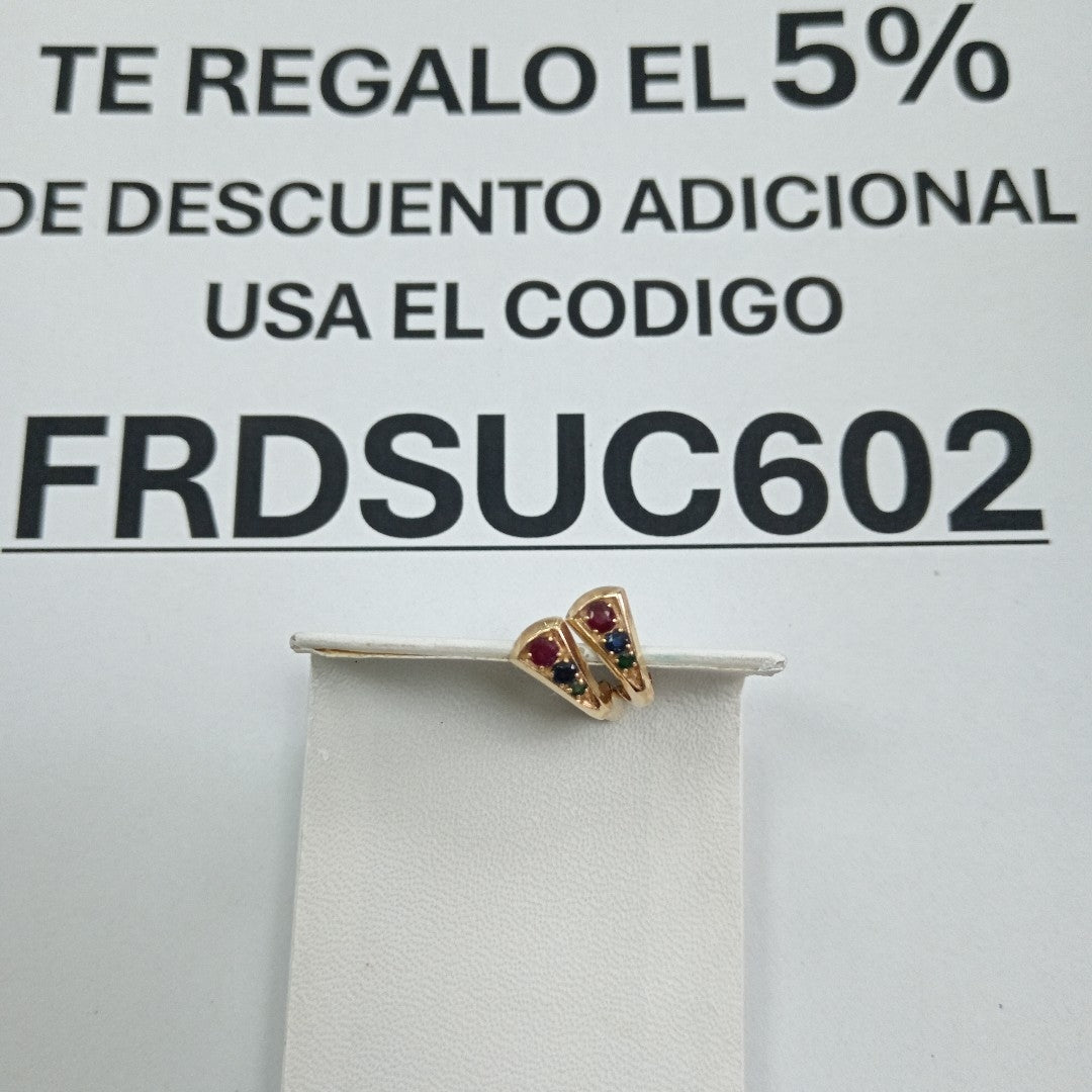 ARRACADAS PAR ORO 14 K 2.9 GRMS (SEMINUEVO)