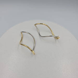 ARETES PAR ORO,ORO COMBINADO 14 K 3,60 GRMS (SEMINUEVO)