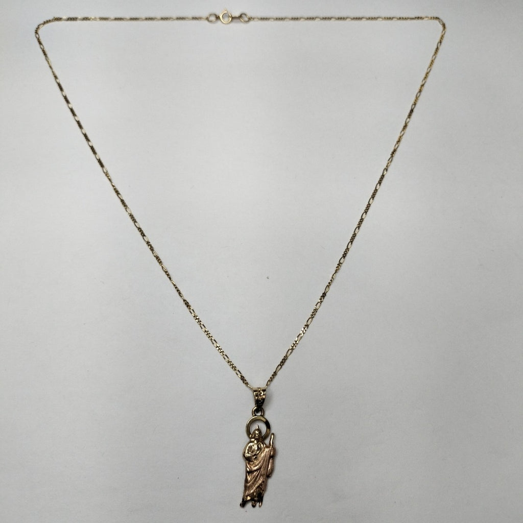 CADENA, MEDALLA RELIGIOSA ORO 14 K 3.1 GRMS (SEMINUEVO)