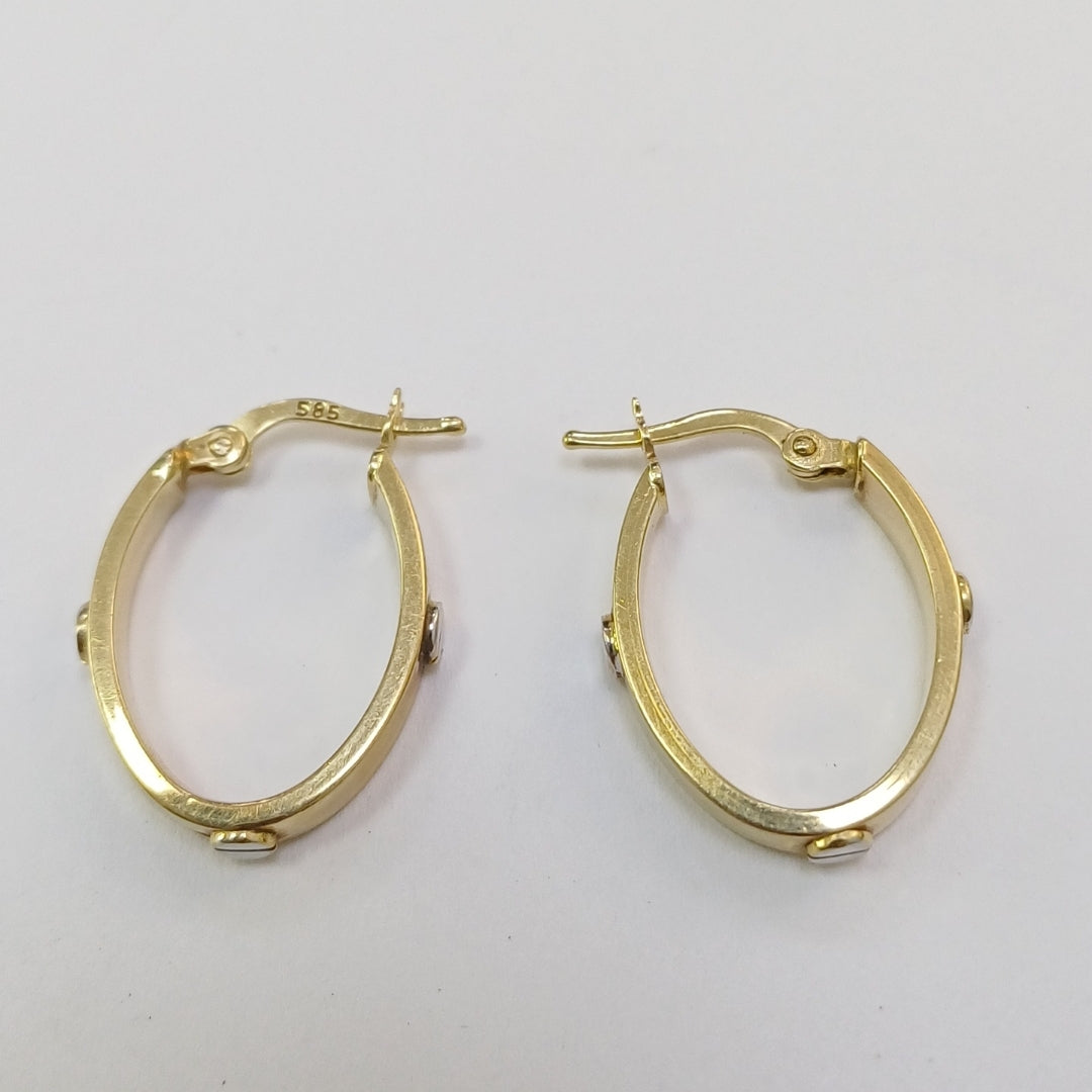 ARETES PAR ORO 14 K 2 GRMS (SEMINUEVO)
