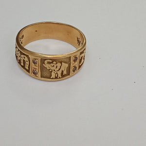 ARGOLLA DE LA SUERTE ORO 14 K 4.3 GRMS (SEMINUEVO)