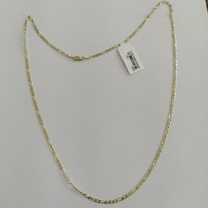 CADENAS TEJIDO FIGARO GUCHI ORO 10K 60 CM 5.2 GR (NUEVO)