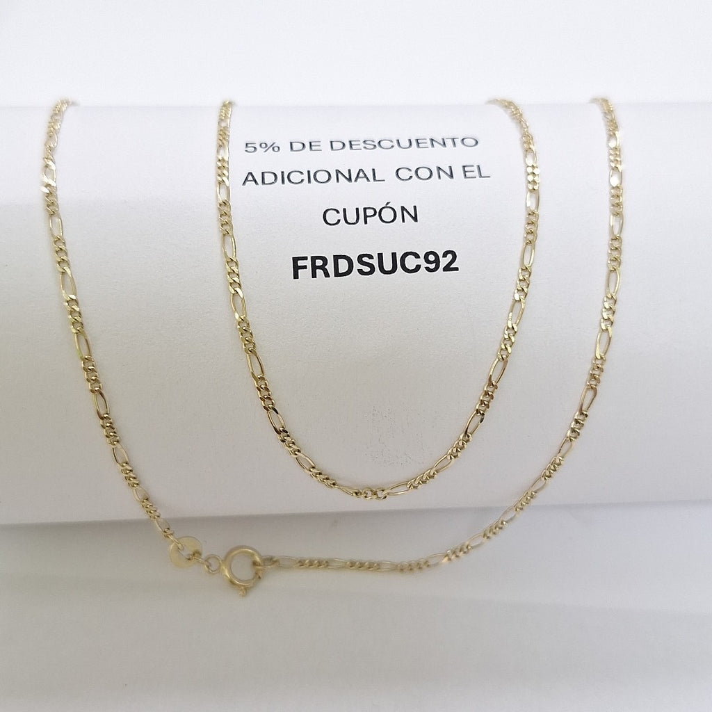 CADENAS TEJIDO 3X1 ORO 14K 55 CM 2.7 GR (NUEVO)