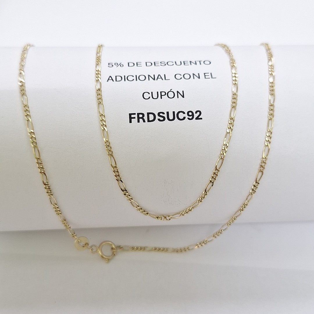 CADENAS TEJIDO 3X1 ORO 14K 55 CM 2.7 GR (NUEVO)