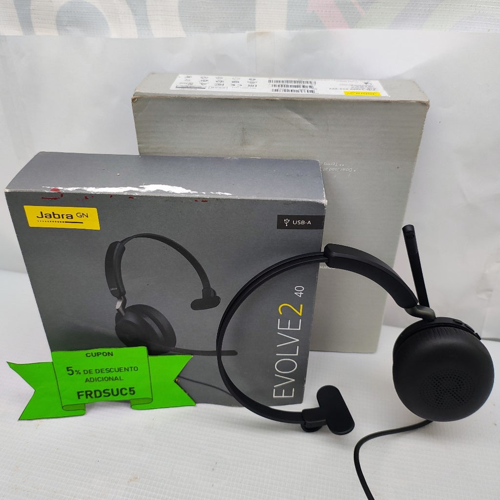 AUDIFONOS JABRA EVOLVE2 40 ALAMBRICO ON EAR (SEMINUEVO)