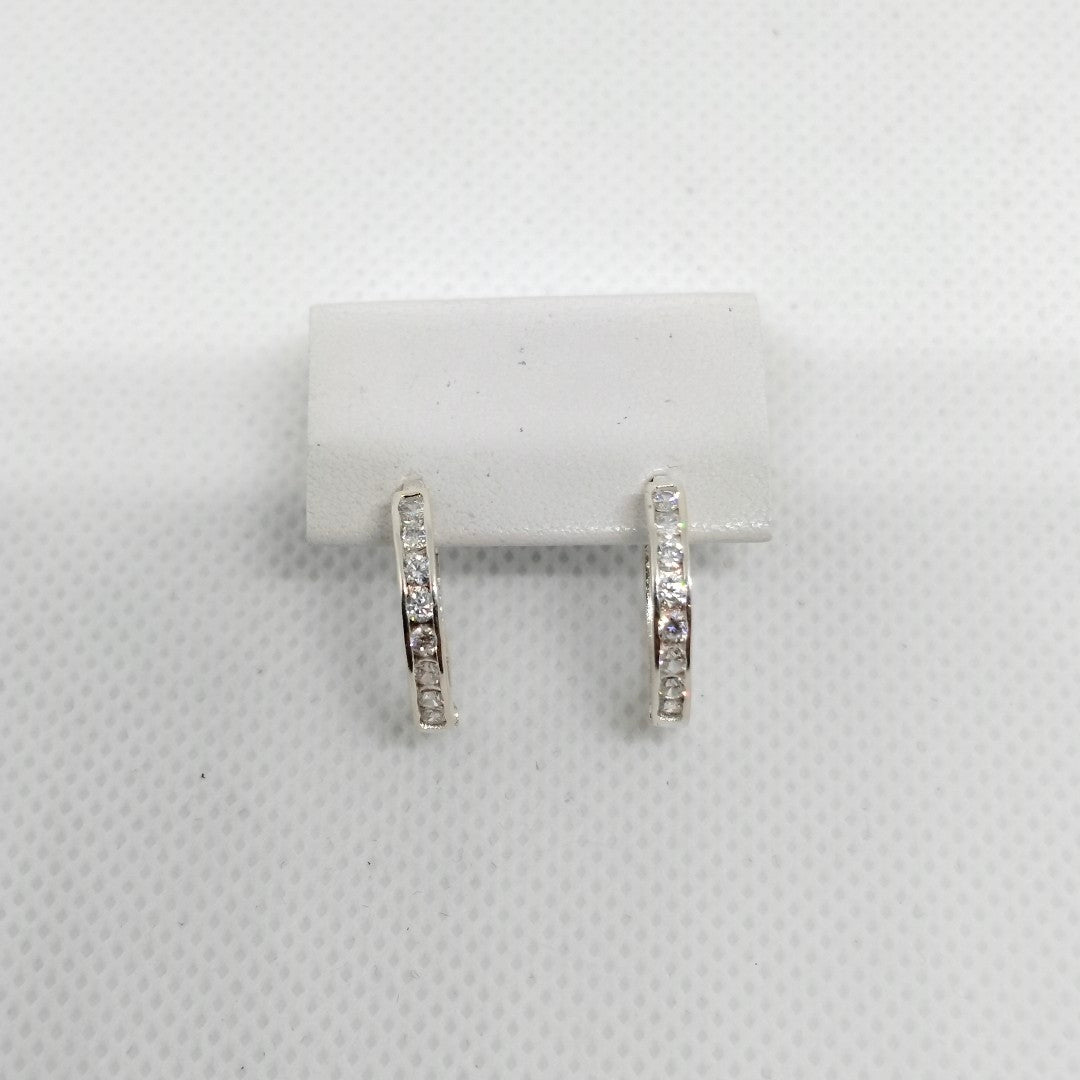 ARRACADAS C/CIRCONIAS PLATA .925 2.1 GR (NUEVO)