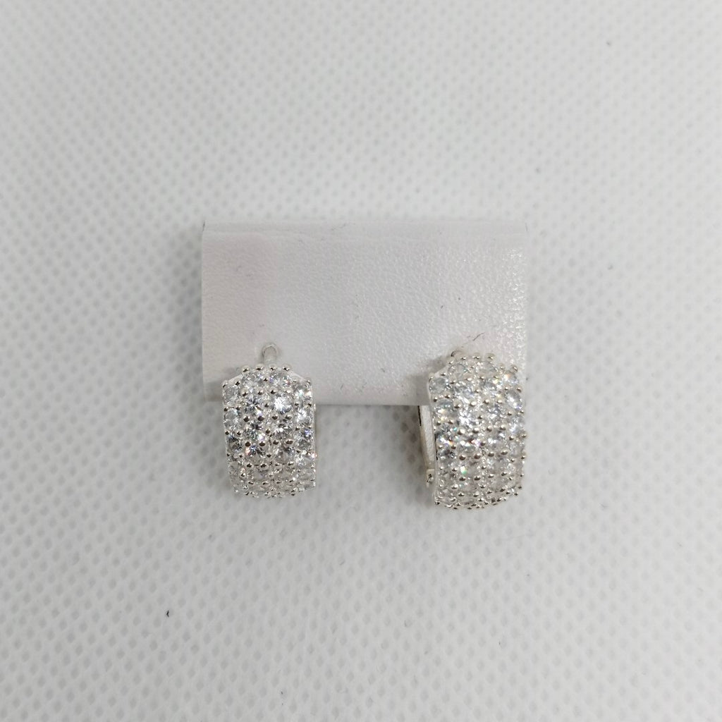 HUGGIES C/CIRCONIAS PLATA .925 5.5 GR (NUEVO)