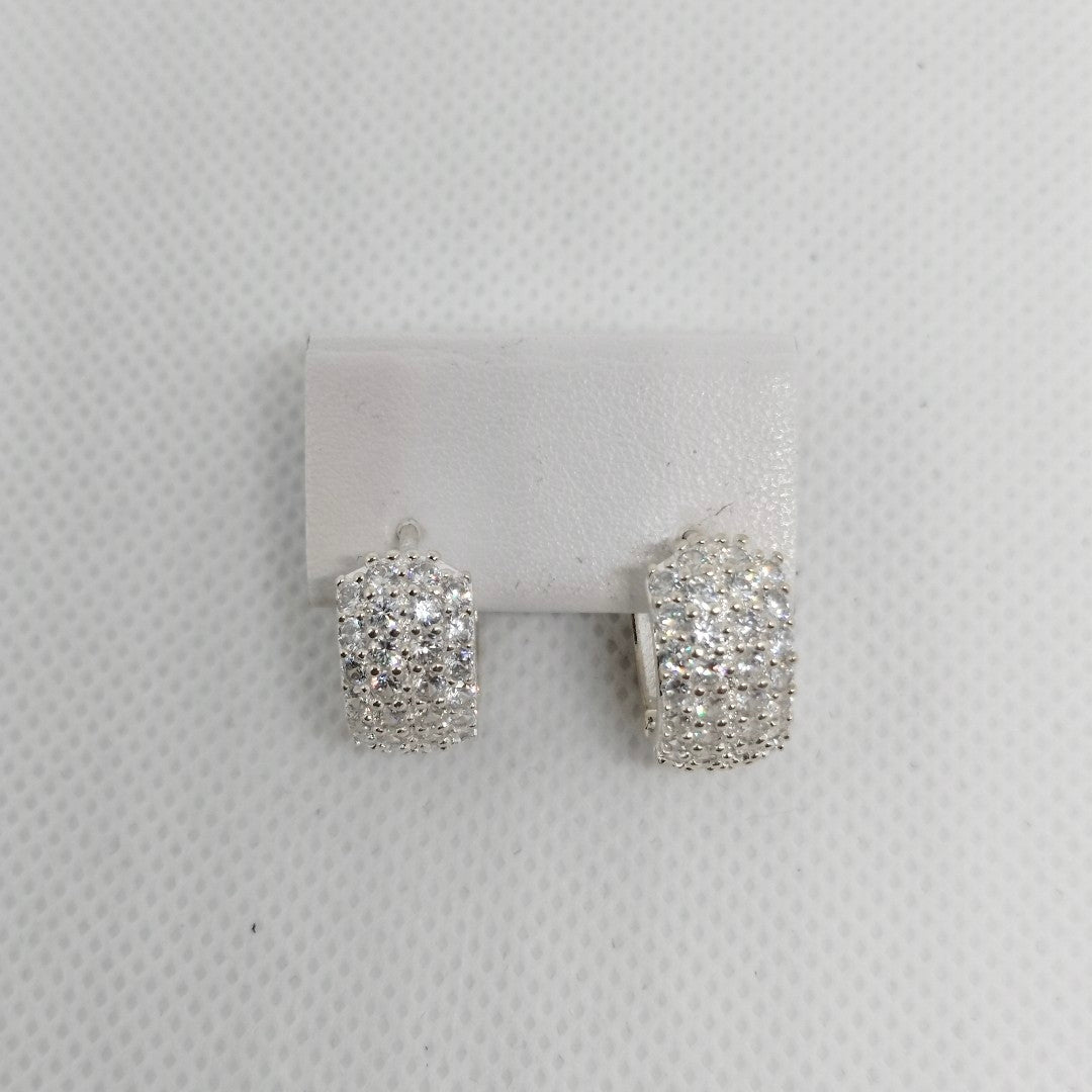 HUGGIES C/CIRCONIAS PLATA .925 5.5 GR (NUEVO)