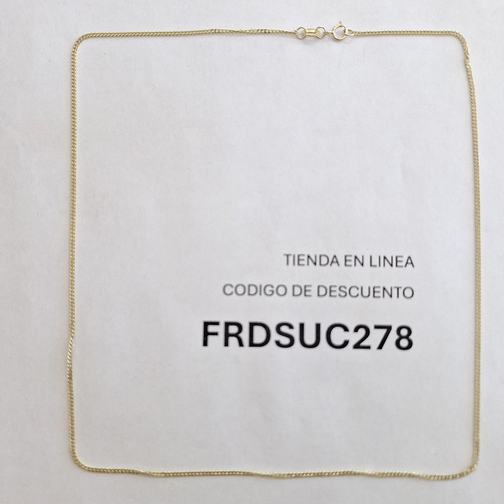 CADENAS TEJIDO BARBADA ORO 10K 50 CM 2.6 GR (NUEVO)