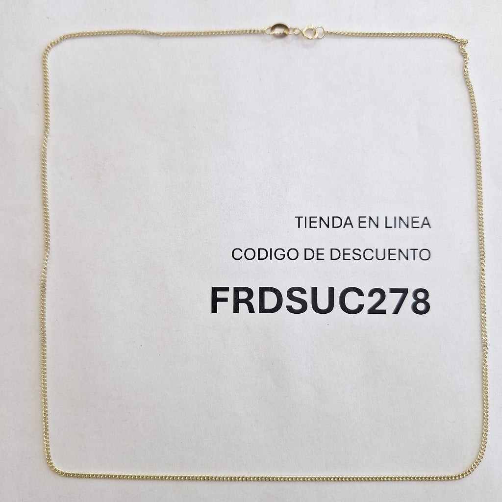 CADENAS TEJIDO BARBADA ORO 10K 50 CM 2.7 GR (NUEVO)