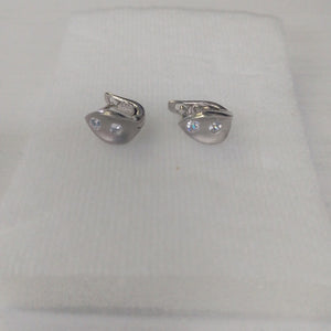 ARETES PAR ORO, ORO BLANCO 14 K 3.7 GRMS (SEMINUEVO)