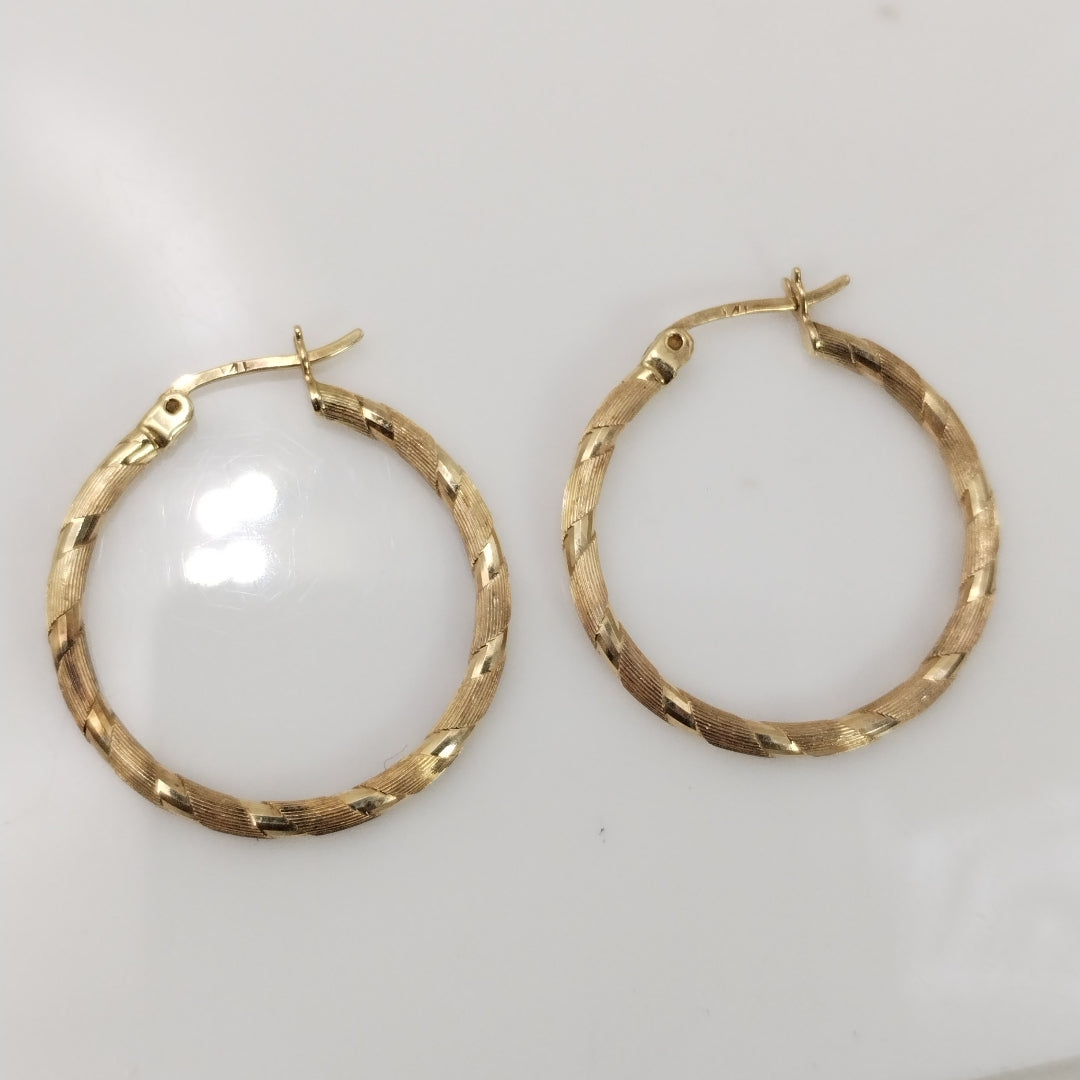 ARRACADAS PAR ORO 14 K 2.6 GRMS (SEMINUEVO)