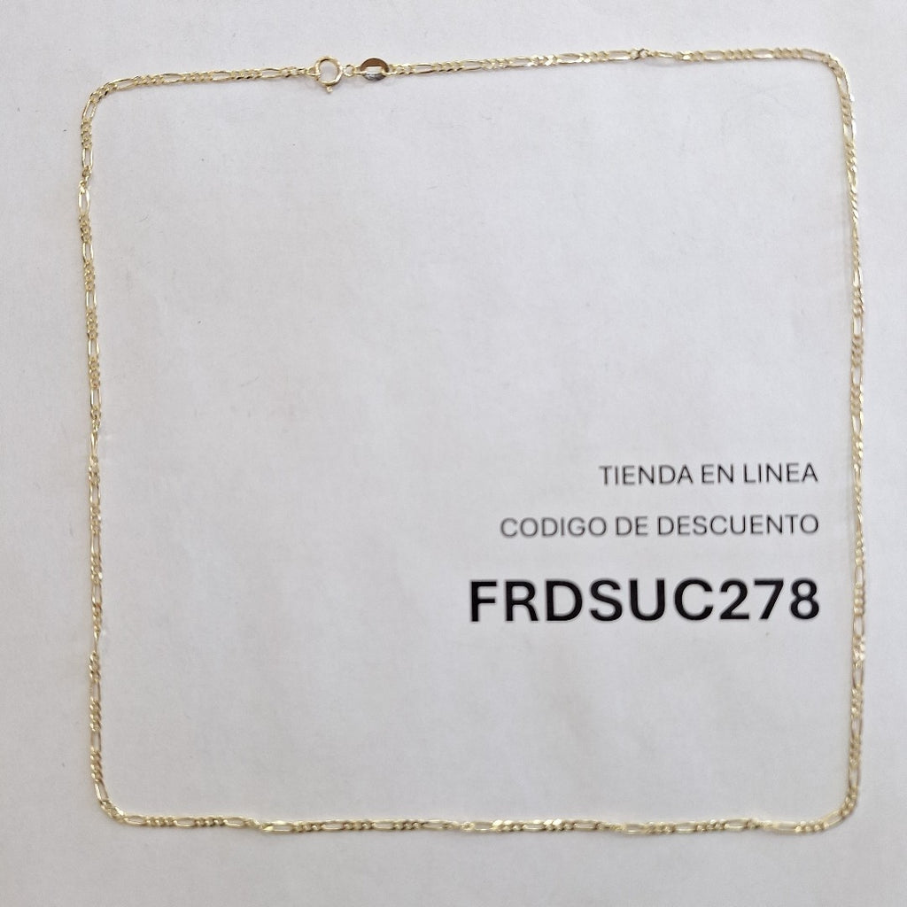 CADENAS TEJIDO 3X1 ORO 10K 55 CM 3.2 GR (NUEVO)