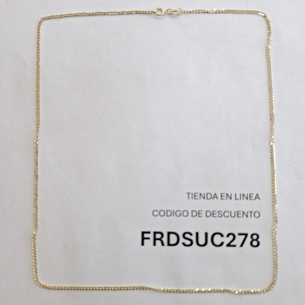 CADENAS TEJIDO BARBADA ORO 10K 55 CM 3.8 GR (NUEVO)