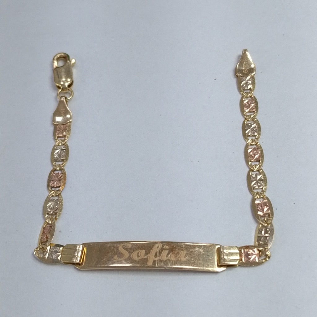 ESCLAVA ORO COMBINADO 14 K 3,60 GRMS (SEMINUEVO)