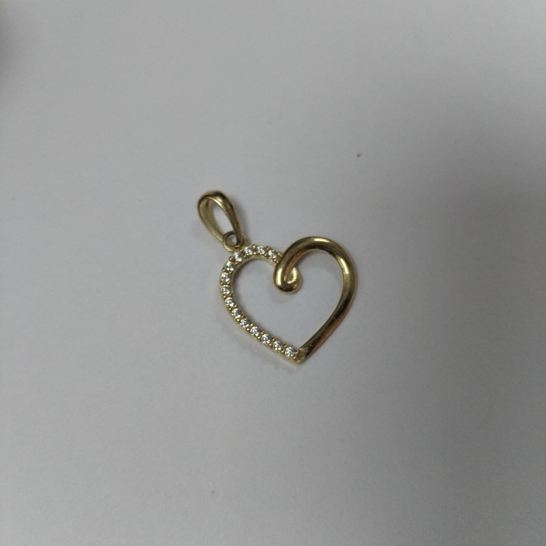 DIJES CORAZON C/CIRCONIA ORO 10K 1.4 GR (NUEVO)