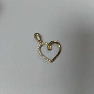 DIJES CORAZON C/CIRCONIA ORO 10K 1.4 GR (NUEVO)