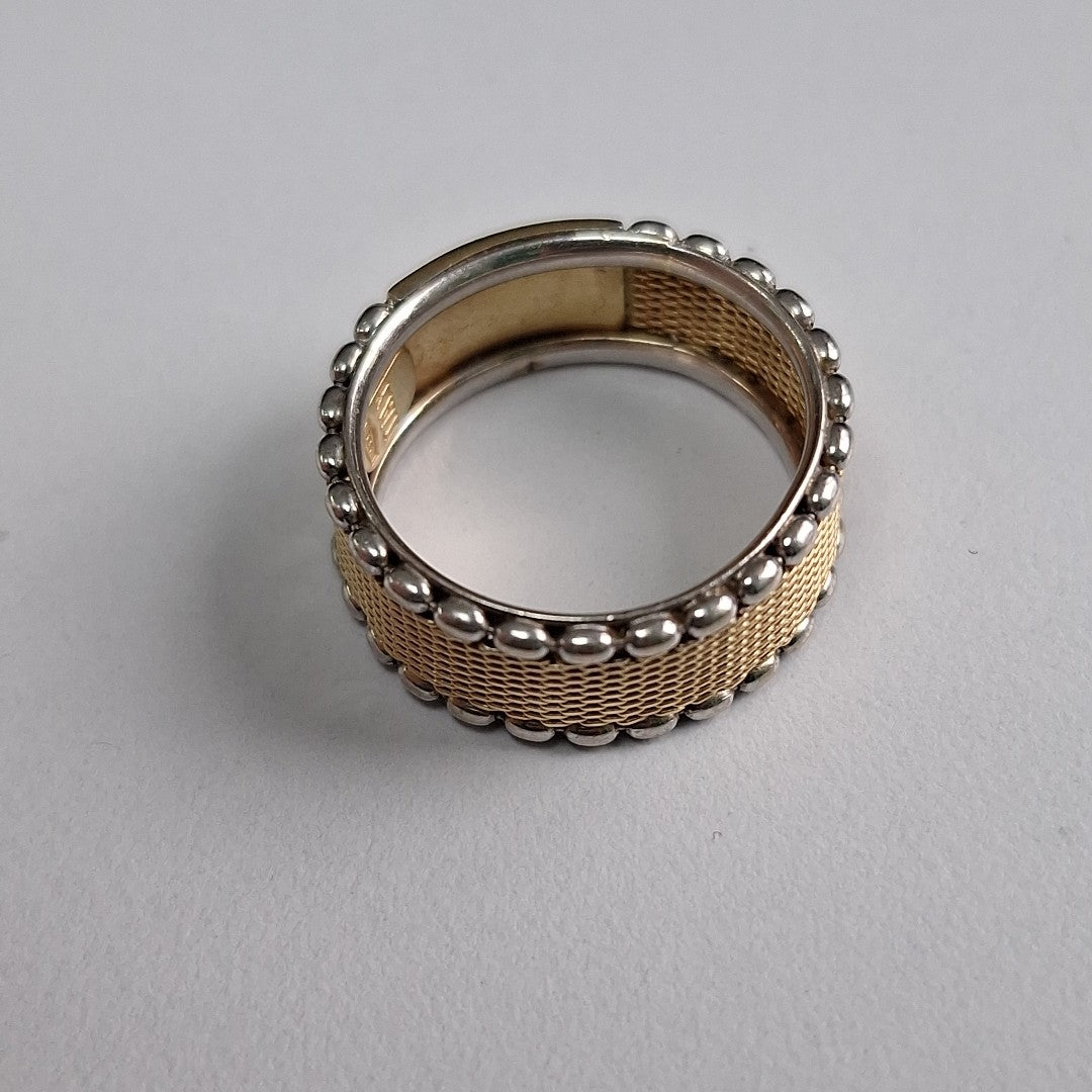 ANILLO ORO COMBINADO 14 K 5.2 GRMS (SEMINUEVO)