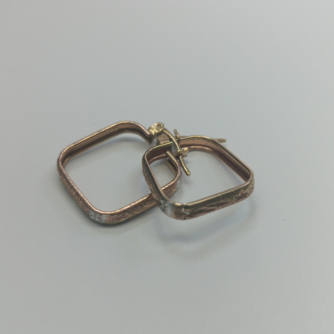 ARRACADAS PAR ORO, ORO COMBINADO 10 K 2.3 GRMS (SEMINUEVO)
