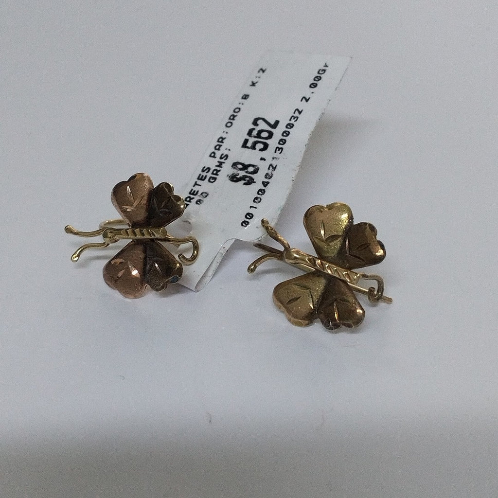 ARETES PAR ORO 8 K 2,00 GRMS (SEMINUEVO)