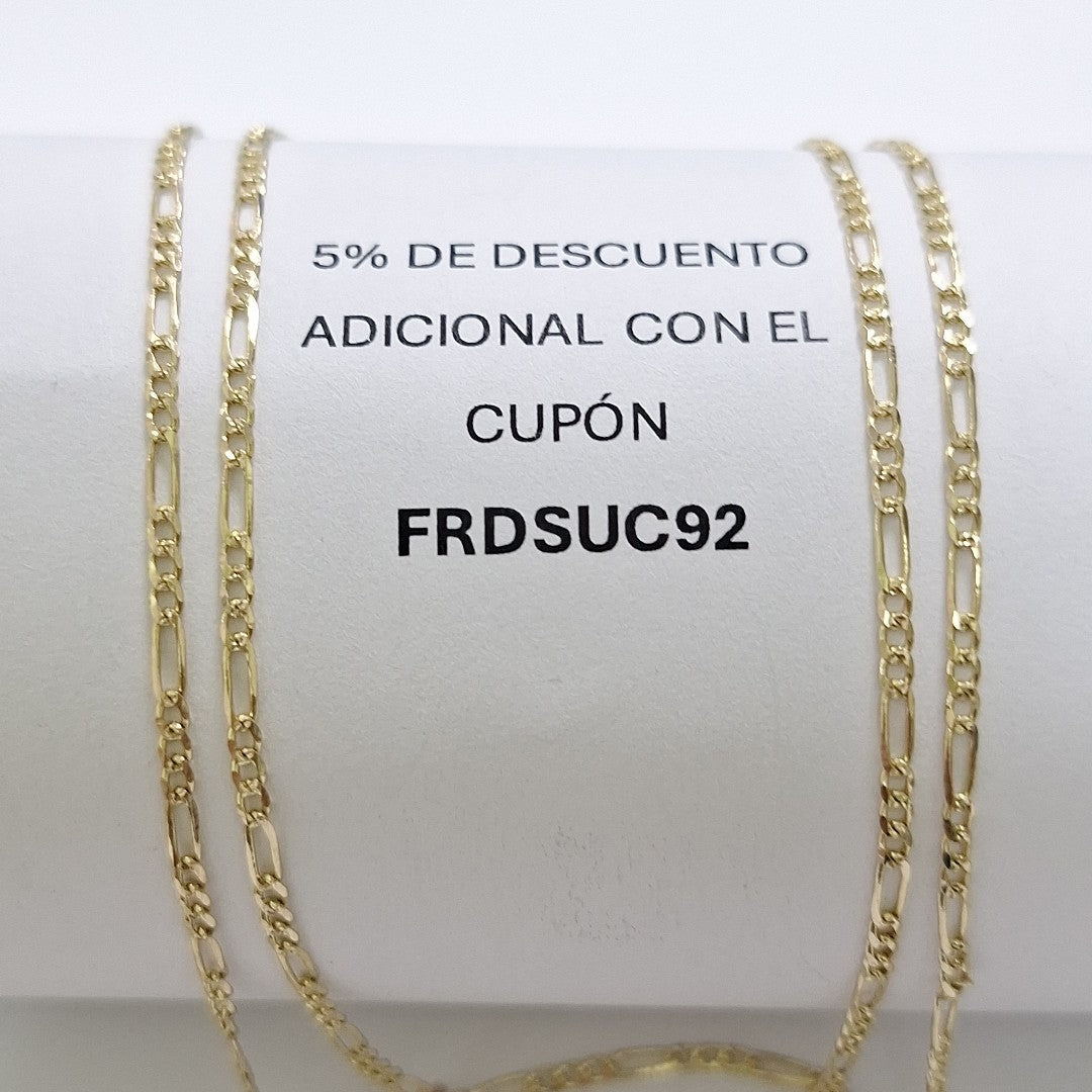 CADENAS 3X1 ORO 14K 55 CM 4 GR (NUEVO)