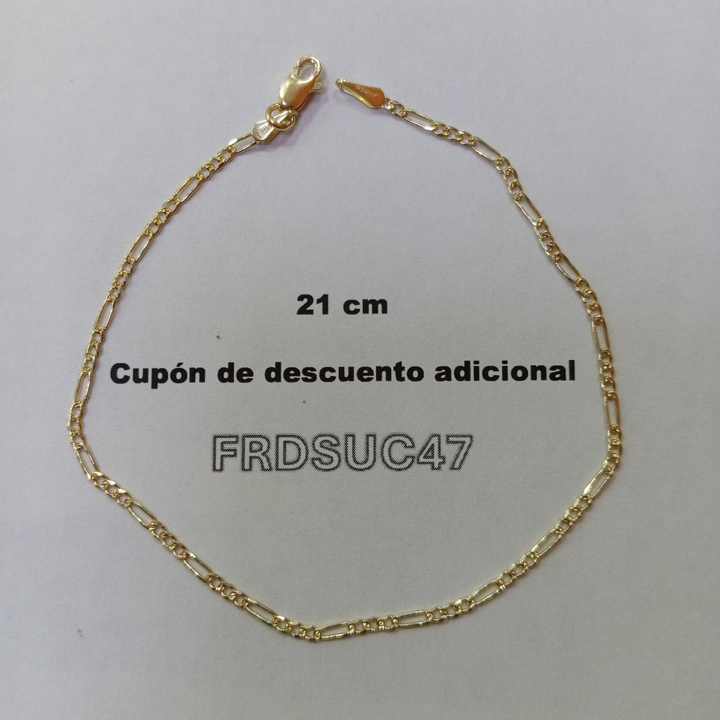 PULSERAS BARBADA ORO 14K 21 CM 1.7 GR (NUEVO)