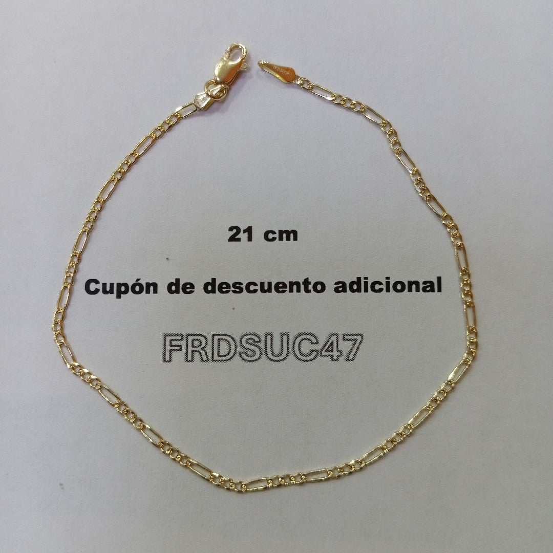 PULSERAS BARBADA ORO 14K 21 CM 1.7 GR (NUEVO)