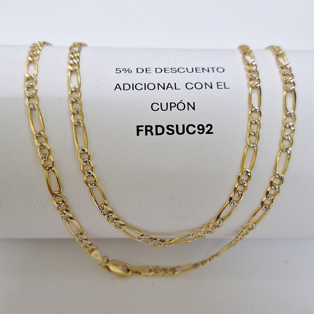 CADENAS 3X1 DIAMANTADA ORO 14K 55 CM 8.4 GR (NUEVO)