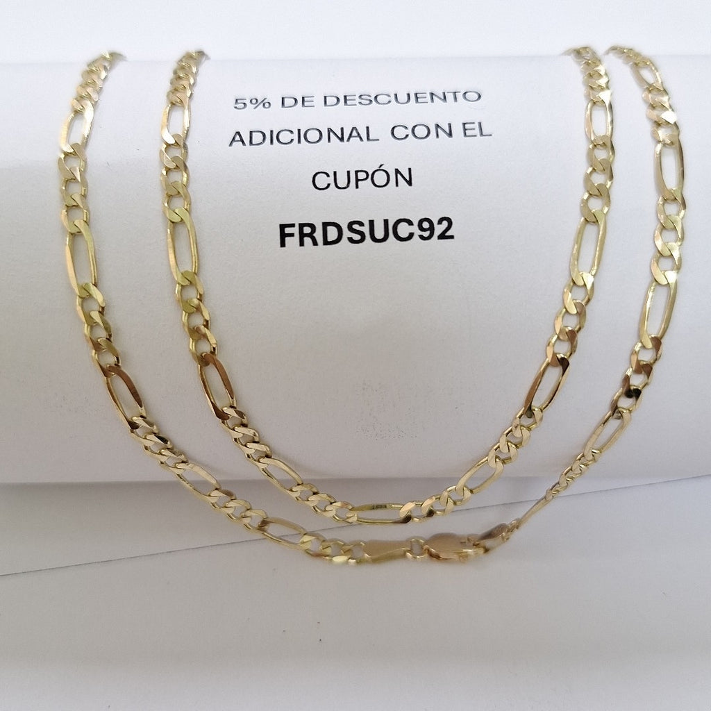 CADENAS 3X1 ORO 14K 60 CM 8 GR (NUEVO)