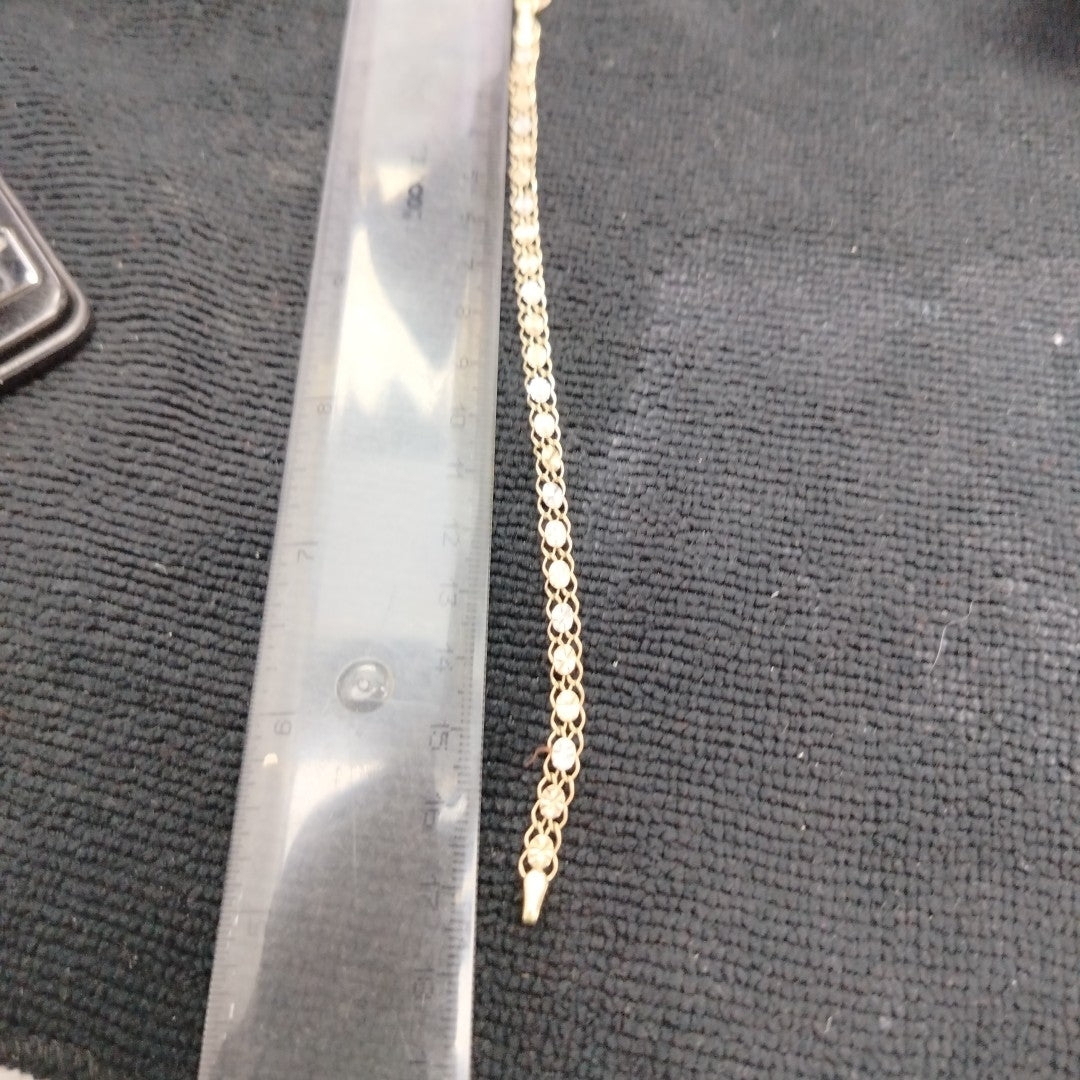 PULSERA ORO COMBINADO 10 K 2.7 GRMS (SEMINUEVO)