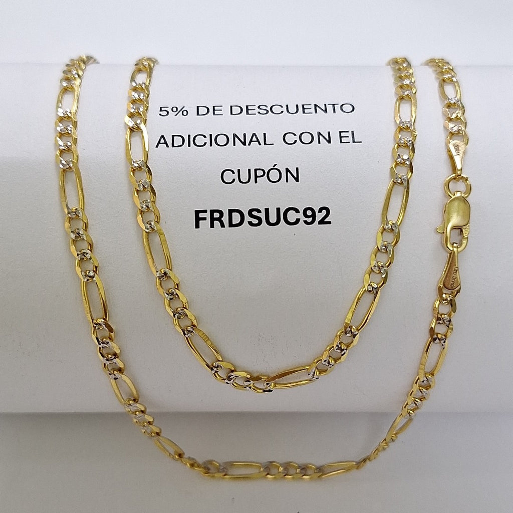 CADENAS 3X1 DIAMANTADA ORO 14K 55 CM 8.7 GR (NUEVO)