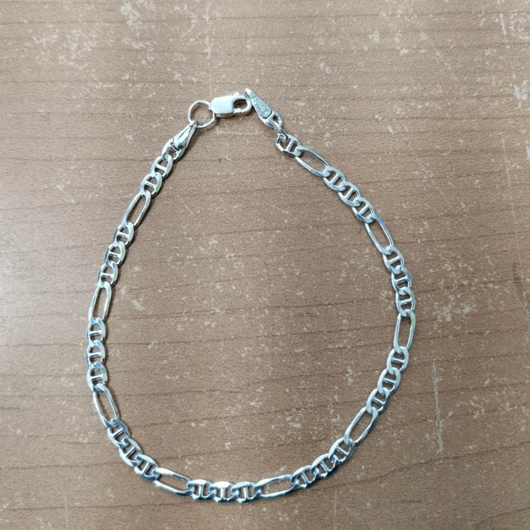 PULSERA TEJIDO 3X1 PLATA .925 16 CM 2.8 GR (NUEVO)