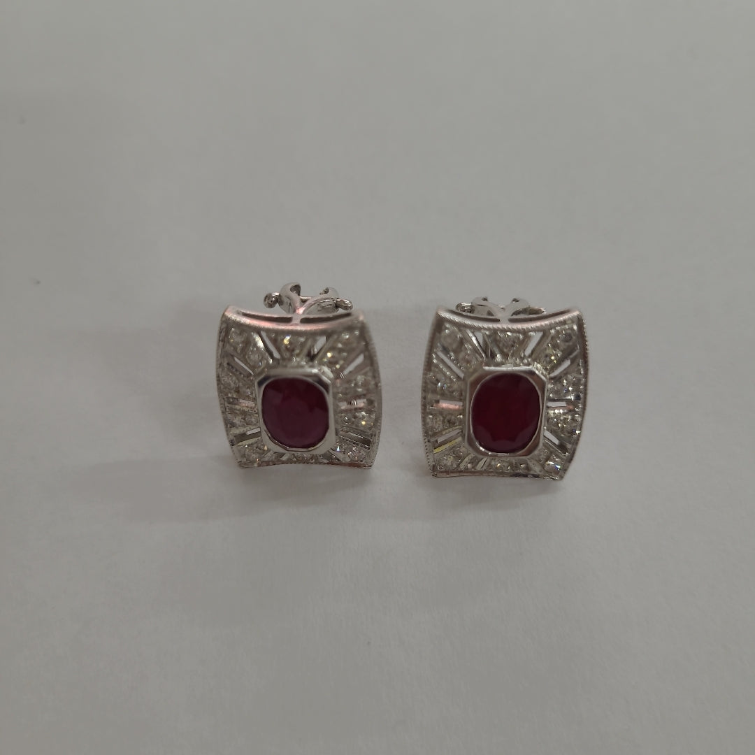 ARETES PAR ORO, ORO BLANCO 14 K 8 GRMS (SEMINUEVO)
