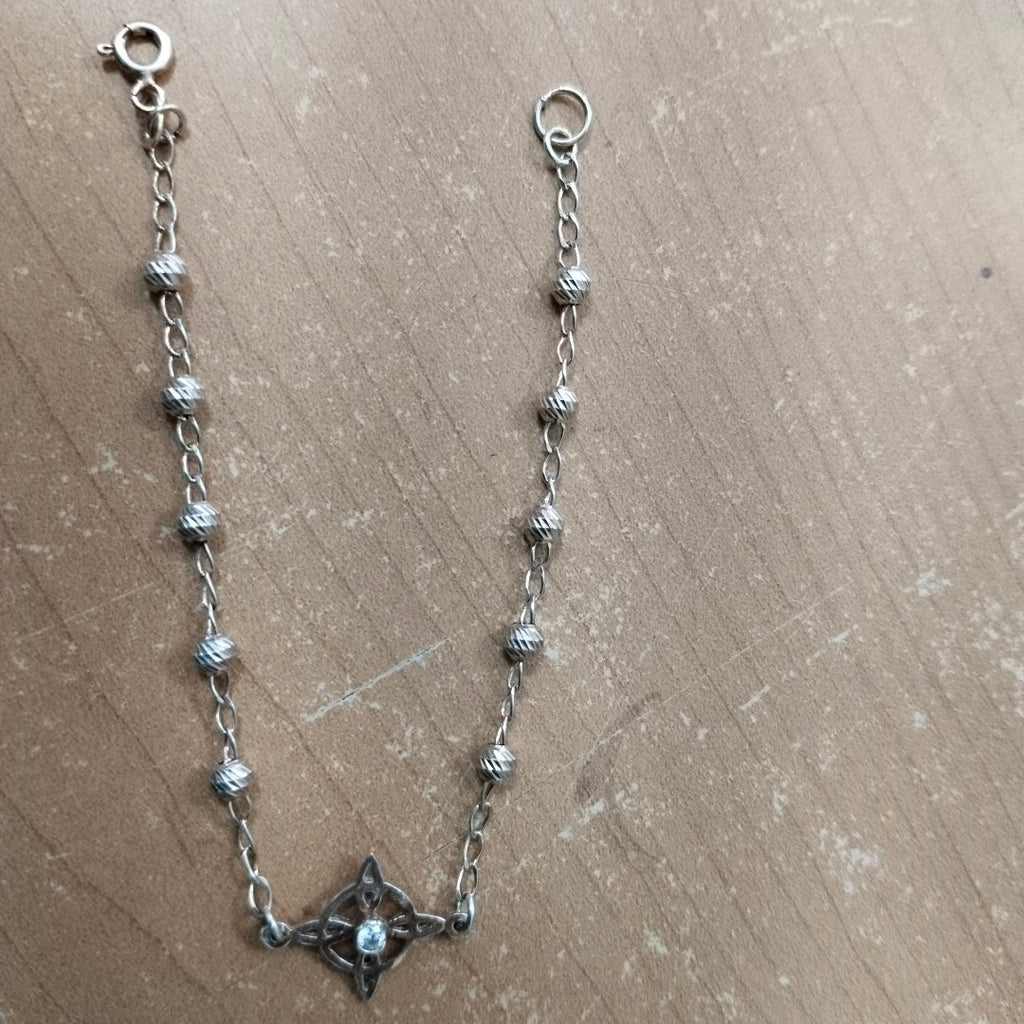 PULSERA TEJIDO ESPECIAL PLATA .925 18 CM 2.9 GR (NUEVO)
