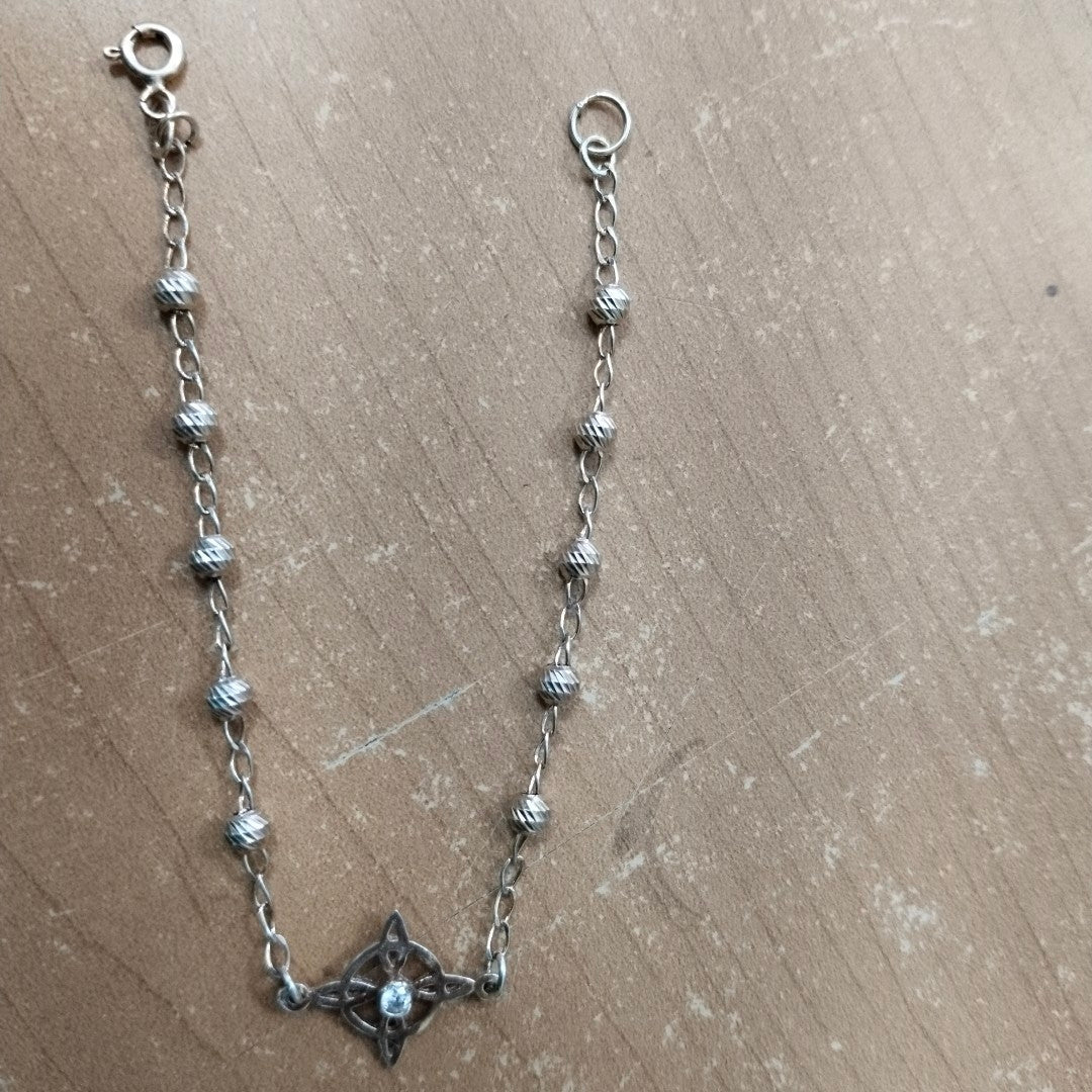 PULSERA TEJIDO ESPECIAL PLATA .925 18 CM 2.9 GR (NUEVO)