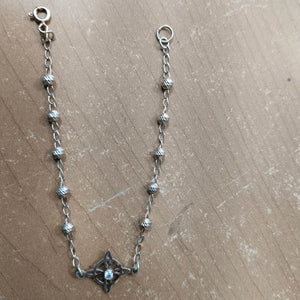 PULSERA TEJIDO ESPECIAL PLATA .925 18 CM 2.9 GR (NUEVO)