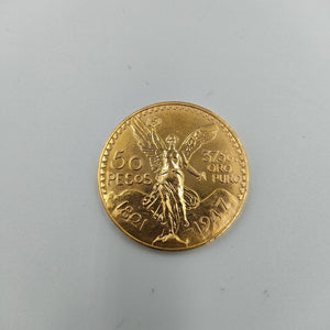 Moneda Centenario Cincuenta Pesos Oro Mexicano 21.6K
